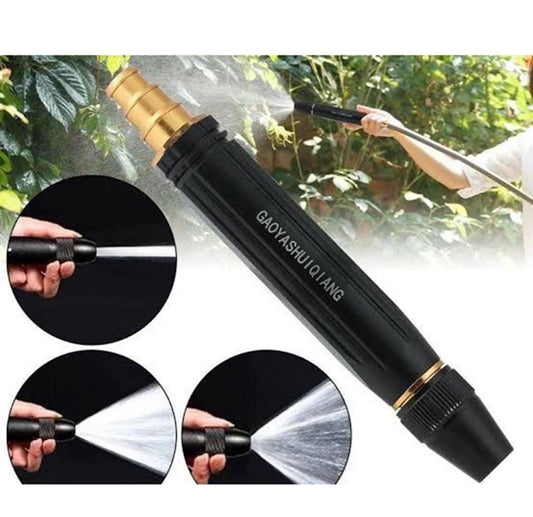 100%  imported Adjustable Nozzle Water Spray Gun | High Pressure | Black